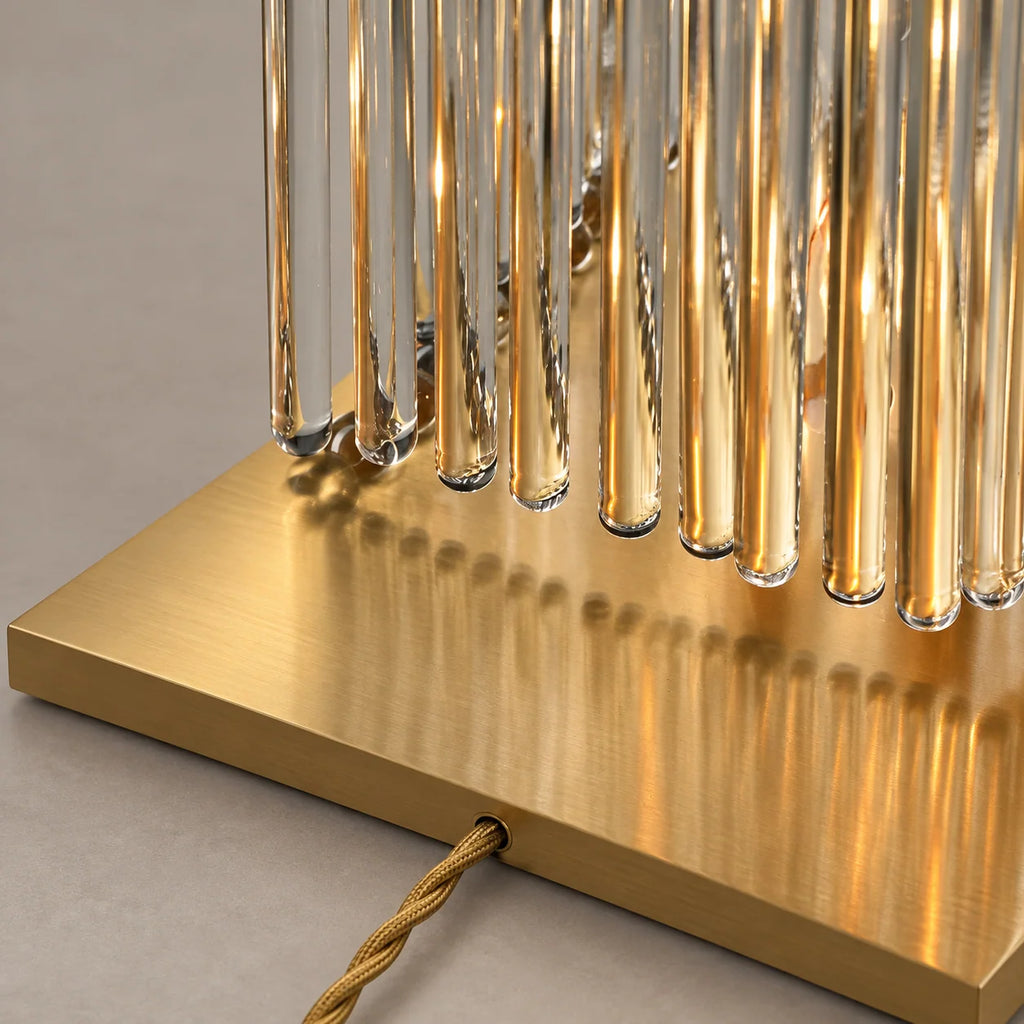 Elegant Modern Floor Lamp with Brass Base & Fabric Shade | Stylish Lighting Solution for Warm Ambient Glow 2