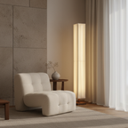 Elegant Modern Floor Lamp with Soft Warm LED Light | Premium Walnut Wood Design for Tranquil Living Spaces 1