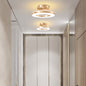 Elegant Modern Flush Mount Ceiling Light with Gold Iron Finish | Energy-Efficient LED Fixture for Stylish Home Illumination 0