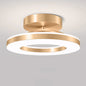 Elegant Modern Flush Mount Ceiling Light with Gold Iron Finish | Energy-Efficient LED Fixture for Stylish Home Illumination 1