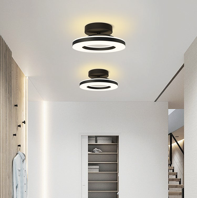 Elegant Modern Flush Mount Ceiling Light with Gold Iron Finish | Energy-Efficient LED Fixture for Stylish Home Illumination 10