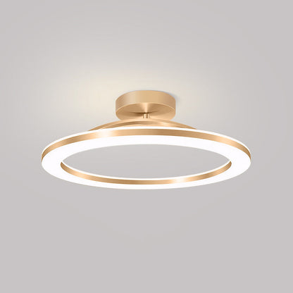 Elegant Modern Flush Mount Ceiling Light with Gold Iron Finish | Energy-Efficient LED Fixture for Stylish Home Illumination 11