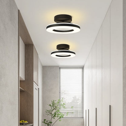Elegant Modern Flush Mount Ceiling Light with Gold Iron Finish | Energy-Efficient LED Fixture for Stylish Home Illumination 12
