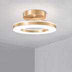 Elegant Modern Flush Mount Ceiling Light with Gold Iron Finish | Energy-Efficient LED Fixture for Stylish Home Illumination 3