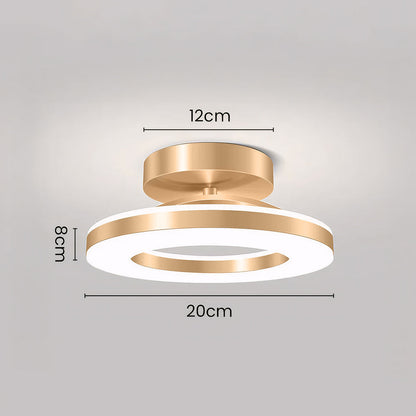 Elegant Modern Flush Mount Ceiling Light with Gold Iron Finish | Energy-Efficient LED Fixture for Stylish Home Illumination 6