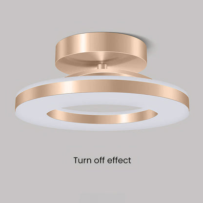 Elegant Modern Flush Mount Ceiling Light with Gold Iron Finish | Energy-Efficient LED Fixture for Stylish Home Illumination 8