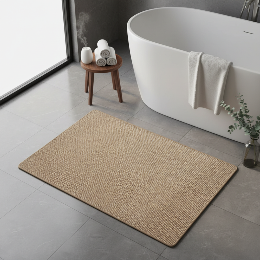 Elegant Non-Slip Bath Mat with Absorbent Microfiber for Safety and Comfort 1