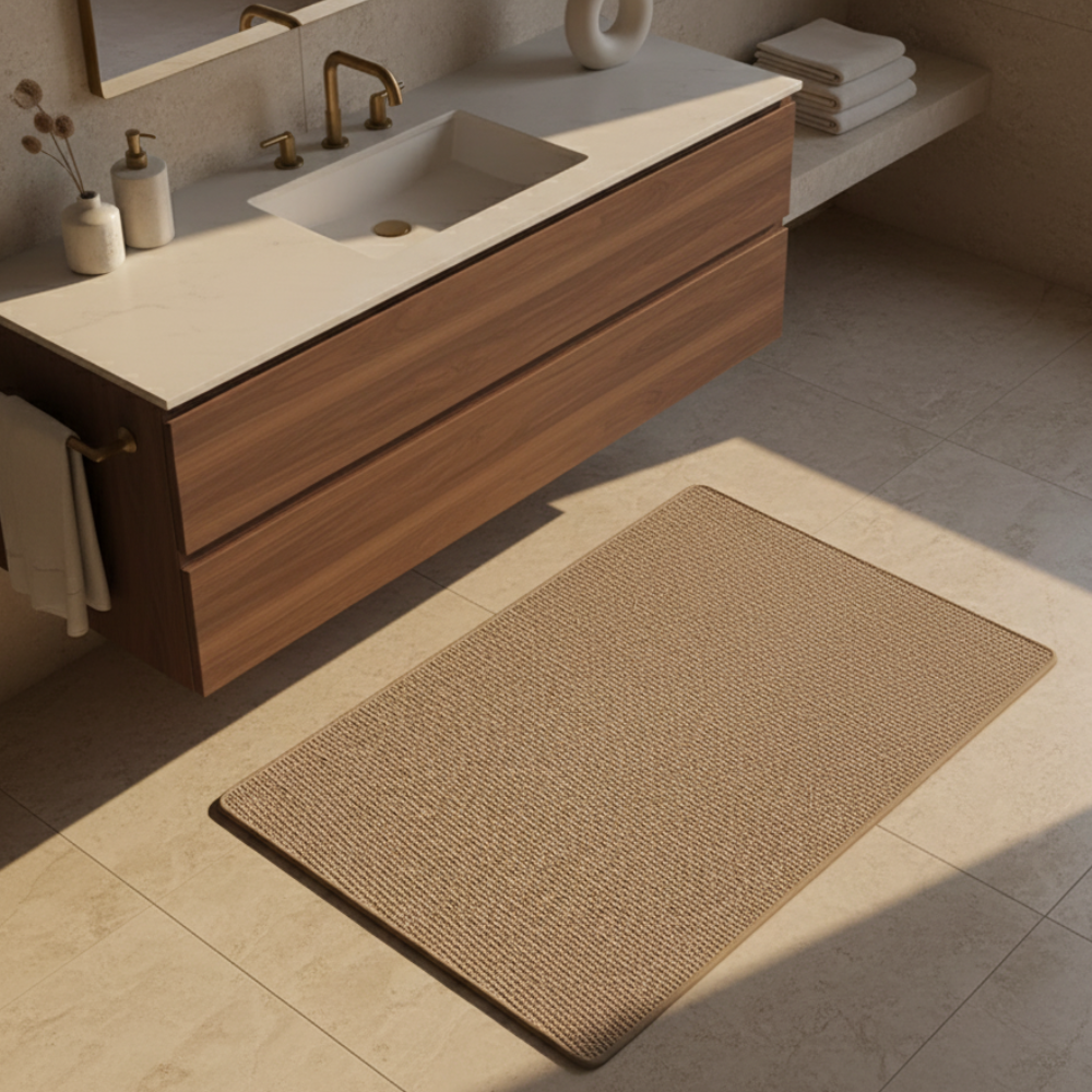 Elegant Non-Slip Bath Mat with Absorbent Microfiber for Safety and Comfort 2