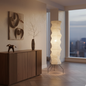 Elegant Organic Floor Lamp | Modern Japanese Design with Warm Glow | Serene Ambience for Living Room 0