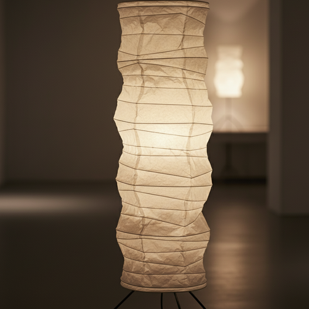Elegant Organic Floor Lamp | Modern Japanese Design with Warm Glow | Serene Ambience for Living Room 3