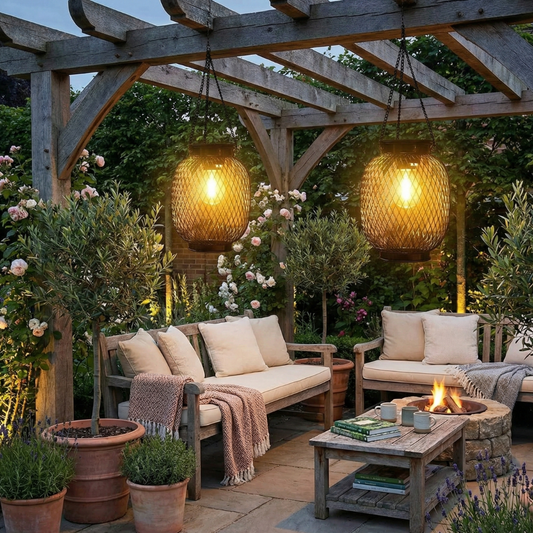 Elegant Solar Lanterns | Outdoor Solar Lanterns with Automatic Dusk Sensor | Waterproof Design for All-Weather Ambiance 0