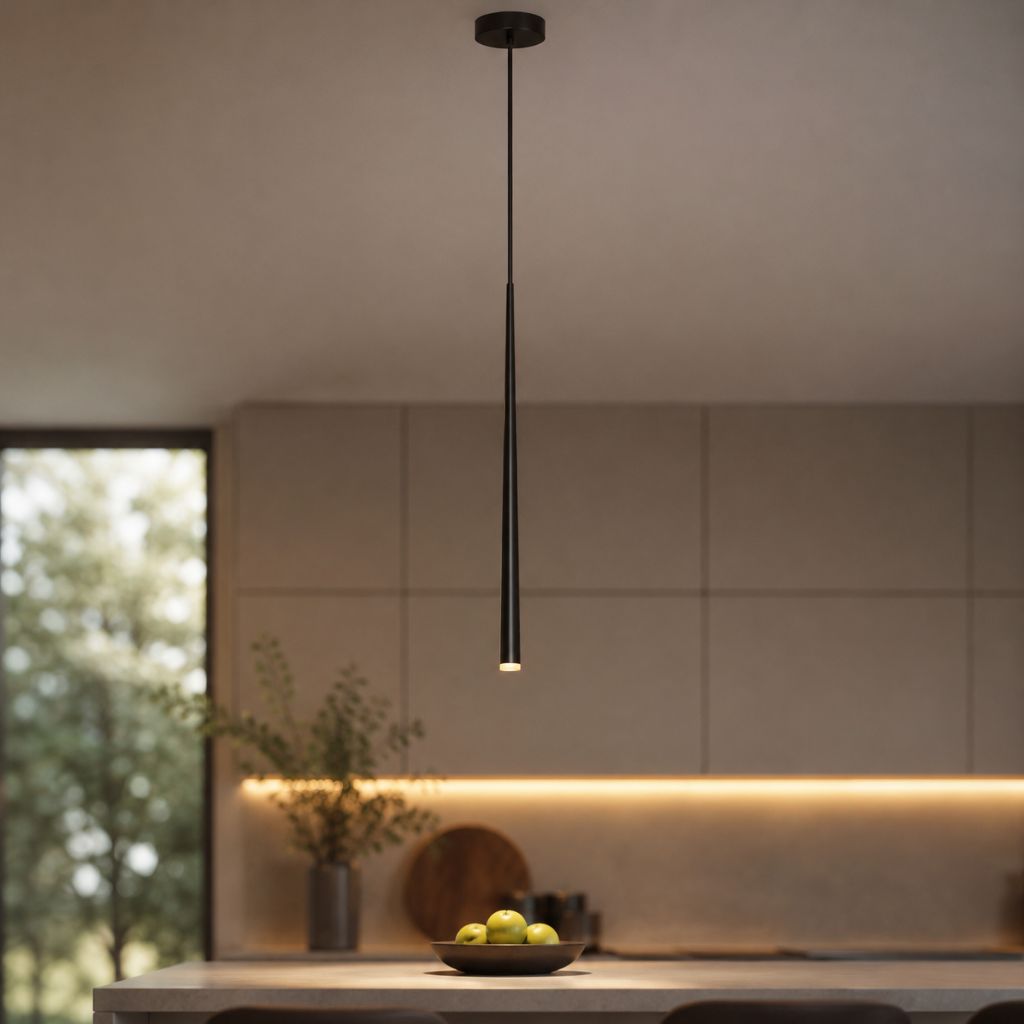 Elegant Teardrop | Glass Pendant Light with Adjustable Cord | Stylish Kitchen Pendant Lighting for Customizable Illumination 3