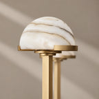Elegant Tiered Chandelier Light with Hand-Carved Alabaster Domes | Modern Design for Dining Room Ambiance 7