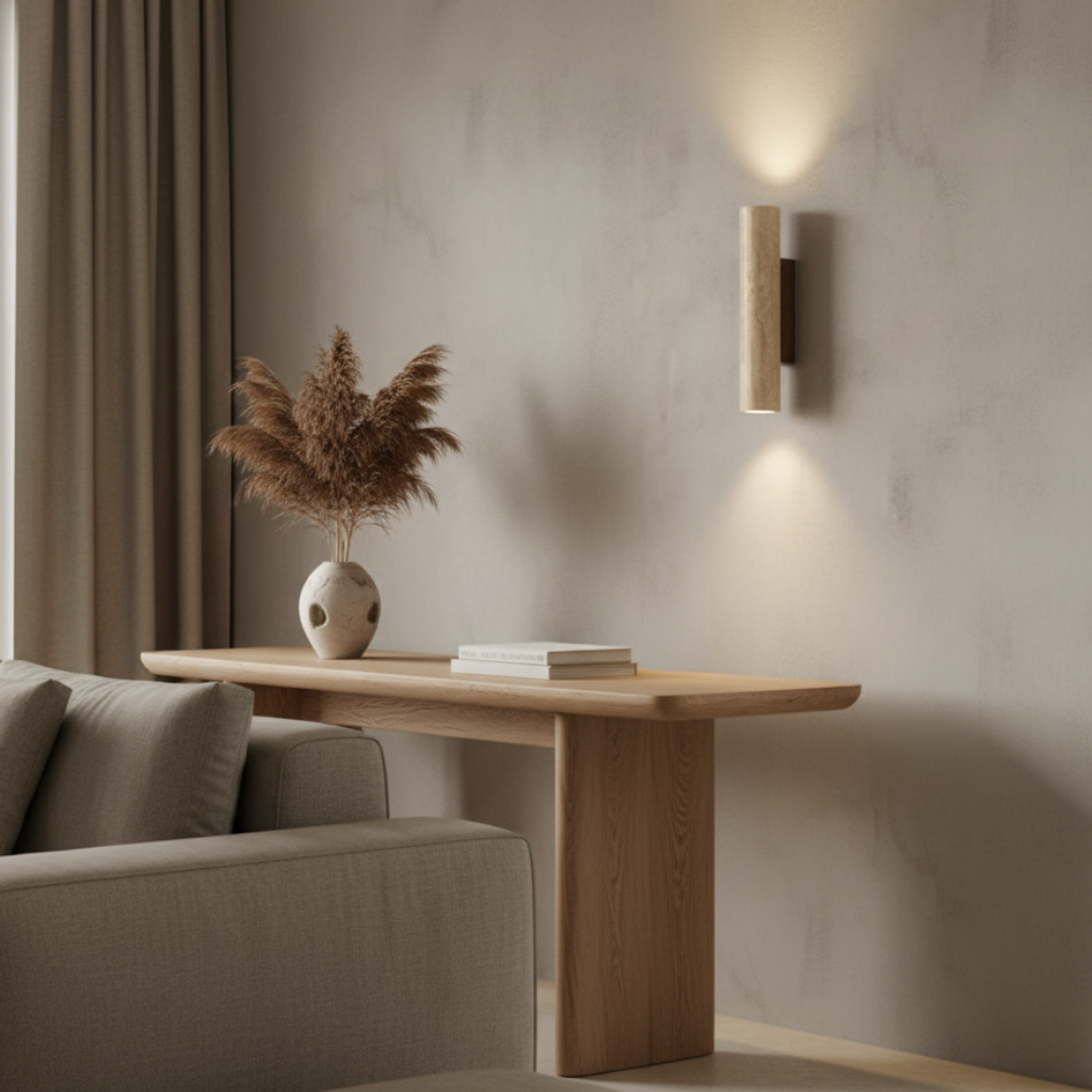 Elegant Travertine Wall Sconce | Modern Up/Down Lighting for Architectural Decor 5
