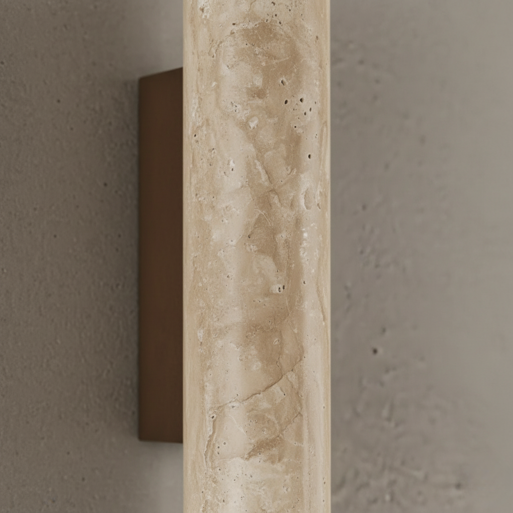 Elegant Travertine Wall Sconce | Modern Up/Down Lighting for Architectural Decor 6