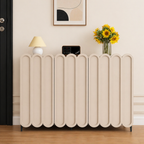 Elegant | Shoe Storage Cabinet with Scalloped Edge Design | 4-Tier Organizer for Entryway Decor 9