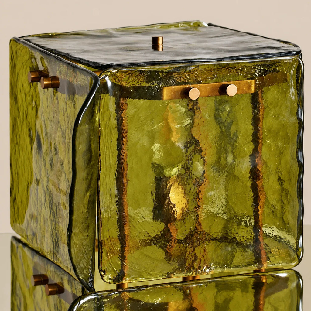 GlassGlow Collection | Modern Floor Lamp with Hand-Blown Glass Panels | Architectural Design for Ambient Lighting 2