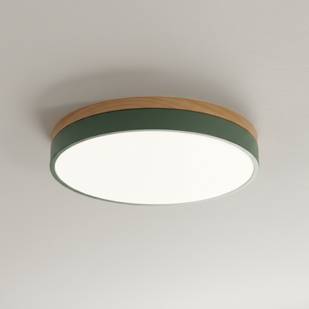 Horizon | Flush Mount Ceiling Light with Ultra-Thin Design & Wood Accent | Modern Illumination for Spacious Living 10