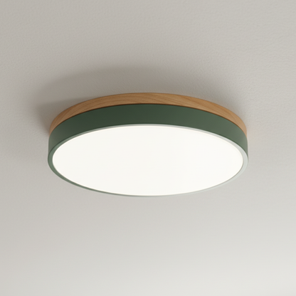 Horizon | Flush Mount Ceiling Light with Ultra-Thin Design & Wood Accent | Modern Illumination for Spacious Living 10