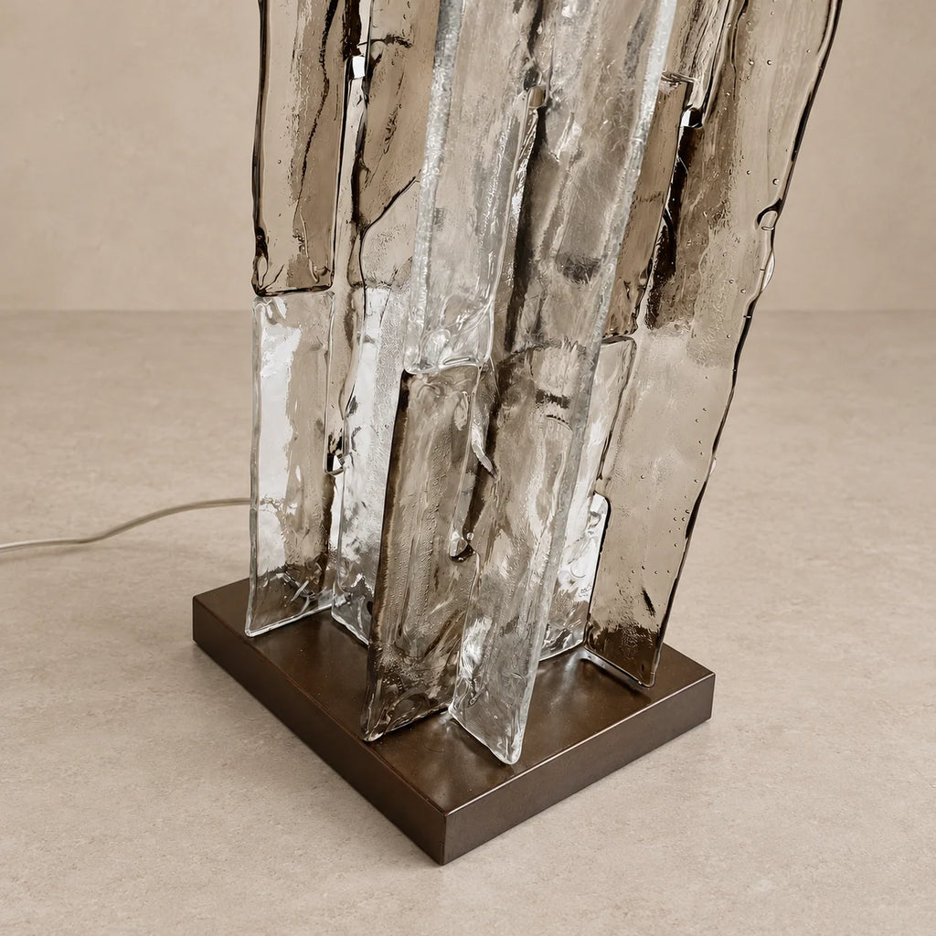 Laguna Collection | Modern Floor Lamp with Textured Glass Design | Elegant Standing Lamp for Indoor Ambiance 2