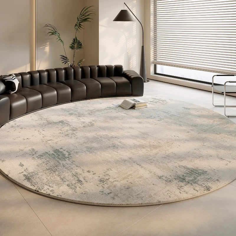 Luxurious Round Plush Area Rug with Soft Texture | Cozy Living Room Rugs for Enhanced Comfort 1