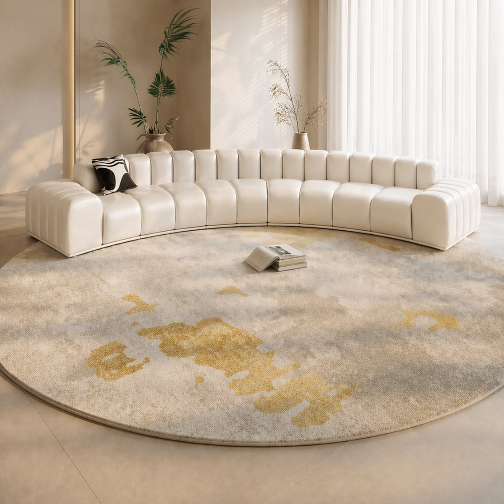 Luxurious Round Plush Area Rug with Soft Texture | Cozy Living Room Rugs for Enhanced Comfort 9