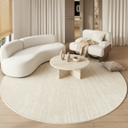 Luxury Round Area Rug | Soft Cream Design with Non-Slip Backing | Cozy Comfort for Living Room 2