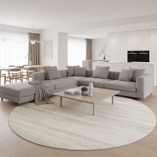 Luxury Round Area Rug | Soft Plush Texture with Non-Slip Design | Washable Rugs for Cozy Living Spaces 0