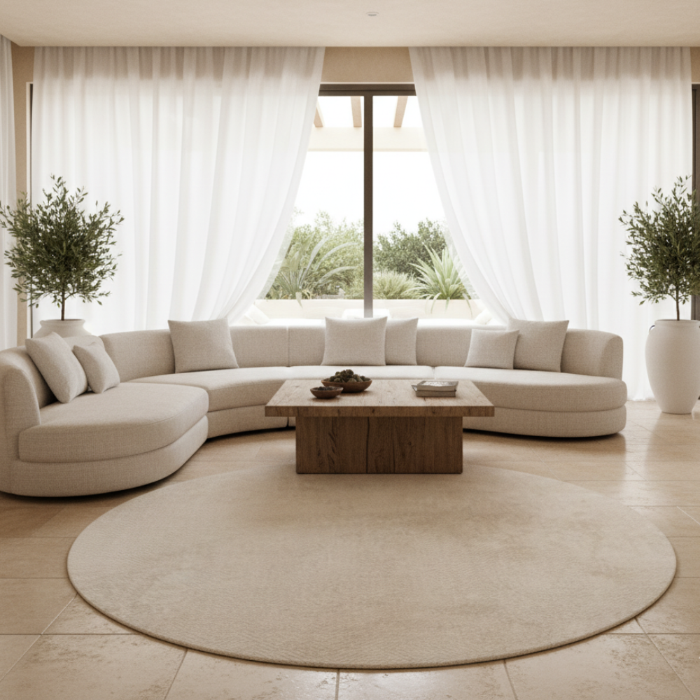 Luxury Round Area Rug | Soft Plush Texture with Non-Slip Design | Washable Rugs for Cozy Living Spaces 10