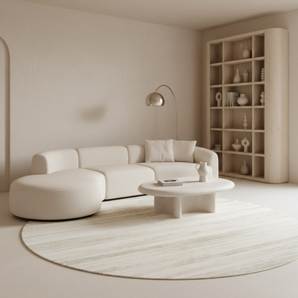 Luxury Round Area Rug | Soft Plush Texture with Non-Slip Design | Washable Rugs for Cozy Living Spaces 4