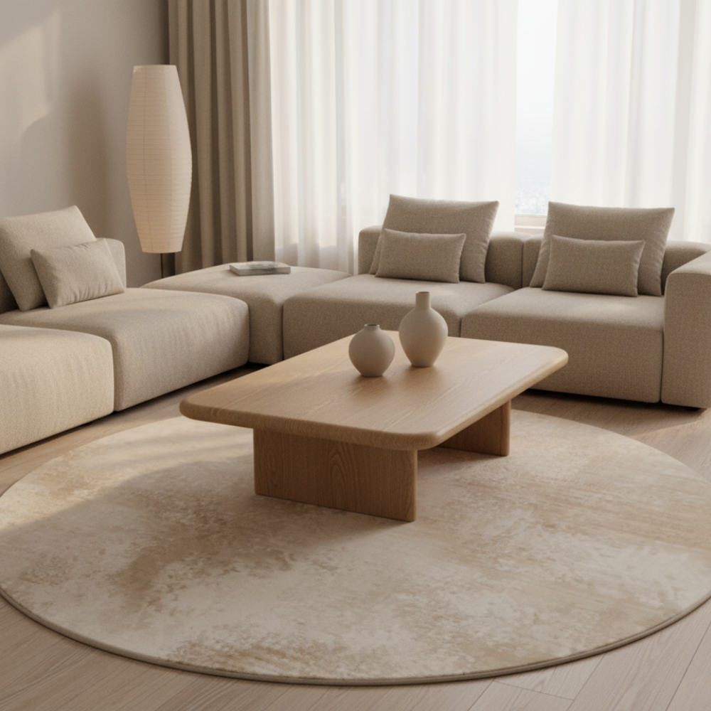Luxury Round Area Rug | Soft Plush Texture with Non-Slip Design | Washable Rugs for Cozy Living Spaces 9