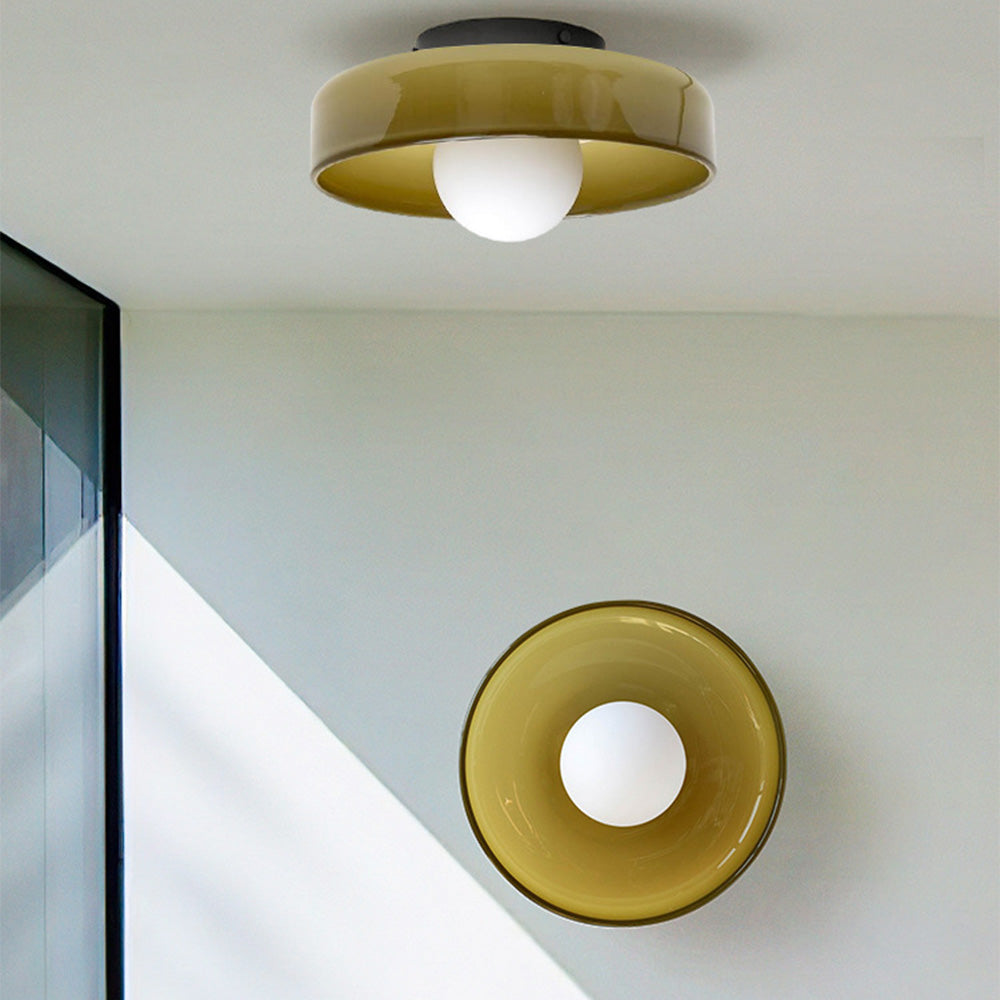 Mid-Century Modern Wall Sconce Light with Dual-Layered Glass Design | Versatile Fixture for Artistic Illumination 11