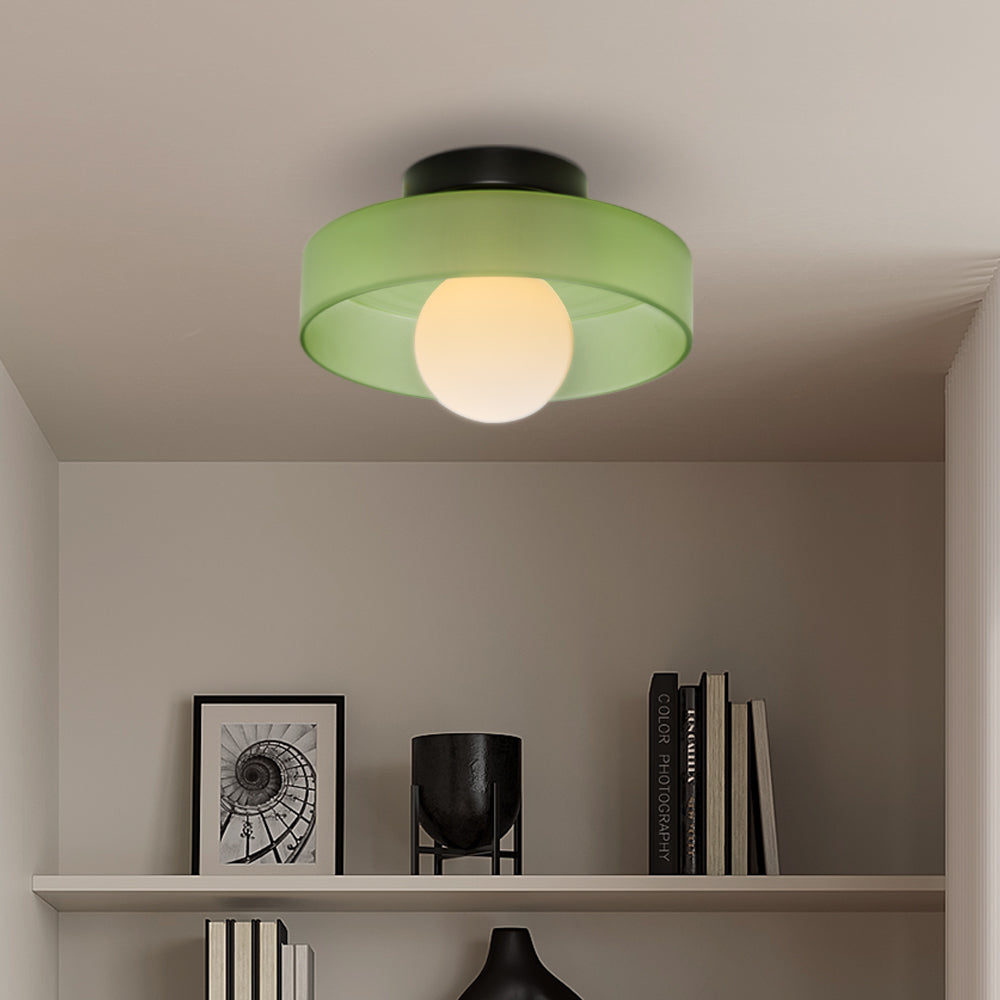 Mid-Century Modern Wall Sconce Light with Dual-Layered Glass Design | Versatile Fixture for Artistic Illumination 12