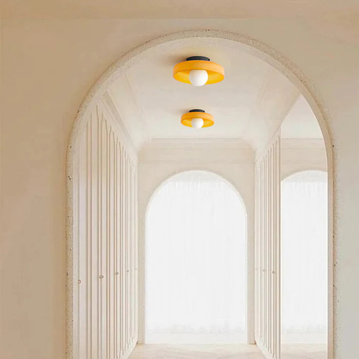 Mid-Century Modern Wall Sconce Light with Dual-Layered Glass Design | Versatile Fixture for Artistic Illumination 2