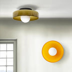 Mid-Century Modern Wall Sconce Light with Dual-Layered Glass Design | Versatile Fixture for Artistic Illumination 4