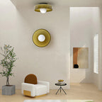 Mid-Century Modern Wall Sconce Light with Dual-Layered Glass Design | Versatile Fixture for Artistic Illumination 5