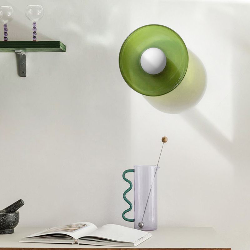 Mid-Century Modern Wall Sconce Light with Dual-Layered Glass Design | Versatile Fixture for Artistic Illumination 7