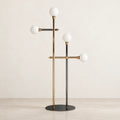 Milano Collection | Modern Floor Lamp with Opaline Glass Globes | Mid-Century Style for Cozy Living Room Lighting 0
