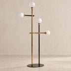 Milano Collection | Modern Floor Lamp with Opaline Glass Globes | Mid-Century Style for Cozy Living Room Lighting 2