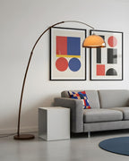Modern Arc Floor Lamp with Adjustable Height & Warm Dome Shade for Cozy Living Room Ambiance 1