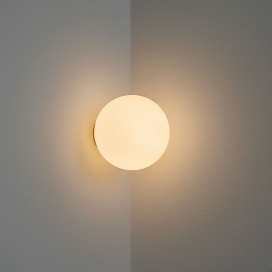 Modern Frosted Glass Wall Sconce Light with Soft Ambient Glow | Minimalist Design for Tranquil Interiors 0
