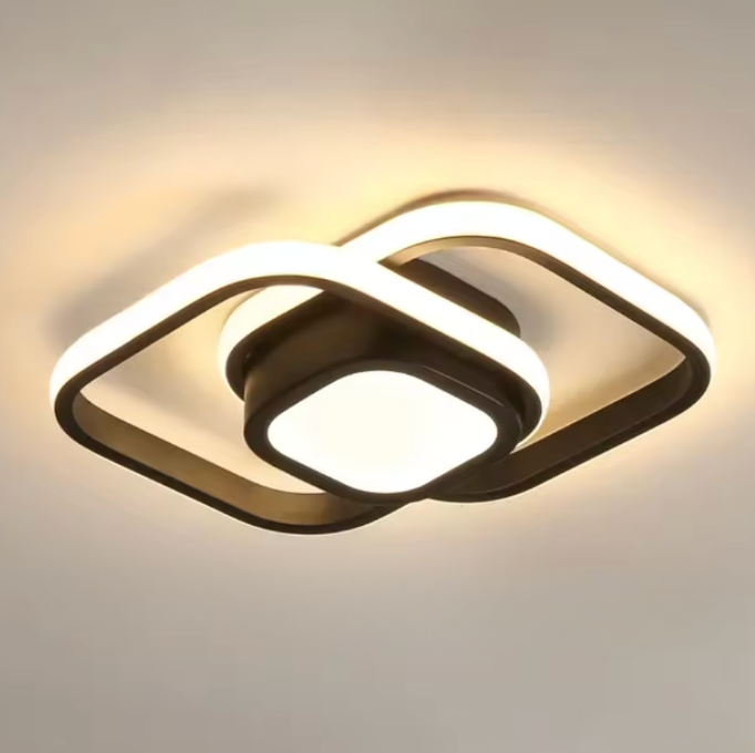 Modern LED Flush Mount Ceiling Light with Energy Efficiency | Sleek Double Ring Design for Contemporary Home Decor 10