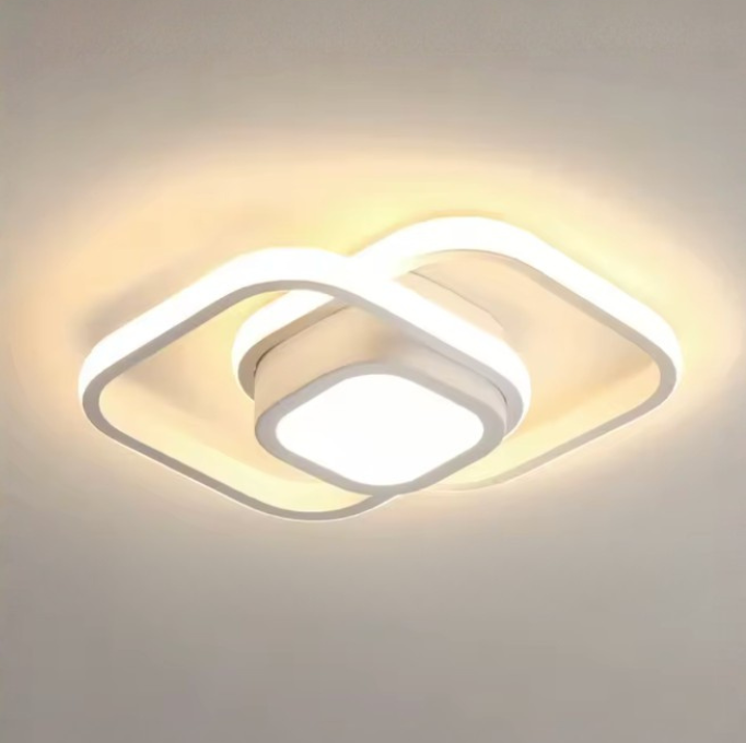 Modern LED Flush Mount Ceiling Light with Energy Efficiency | Sleek Double Ring Design for Contemporary Home Decor 11