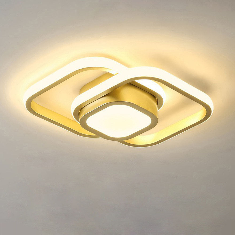 Modern LED Flush Mount Ceiling Light with Energy Efficiency | Sleek Double Ring Design for Contemporary Home Decor 12