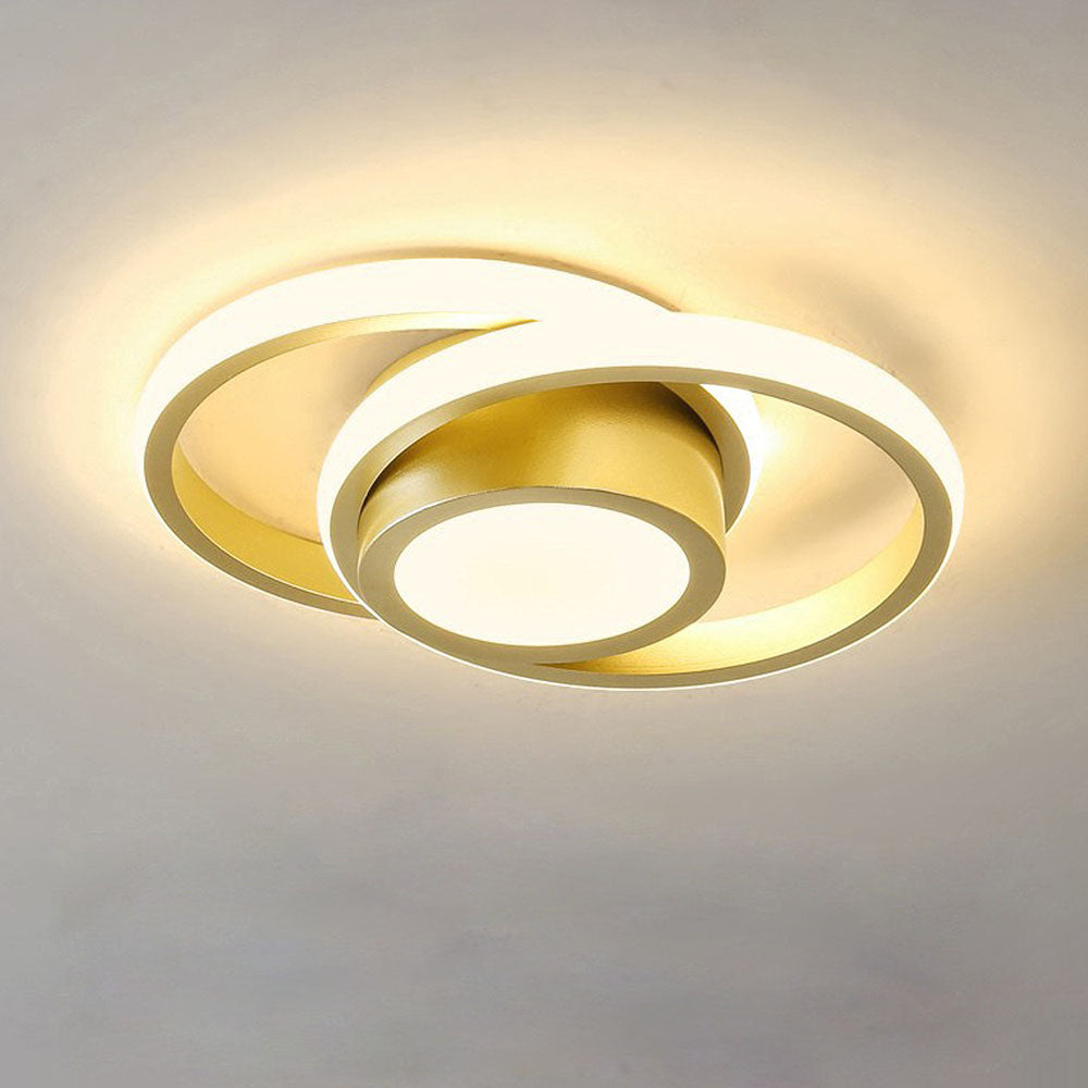 Modern LED Flush Mount Ceiling Light with Energy Efficiency | Sleek Double Ring Design for Contemporary Home Decor 15