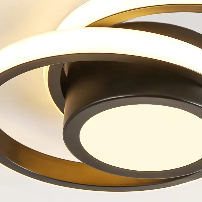 Modern LED Flush Mount Ceiling Light with Energy Efficiency | Sleek Double Ring Design for Contemporary Home Decor 6