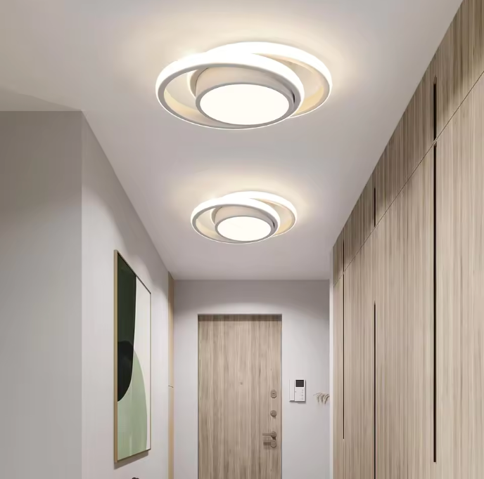 Modern LED Flush Mount Ceiling Light with Energy Efficiency | Sleek Double Ring Design for Contemporary Home Decor 8
