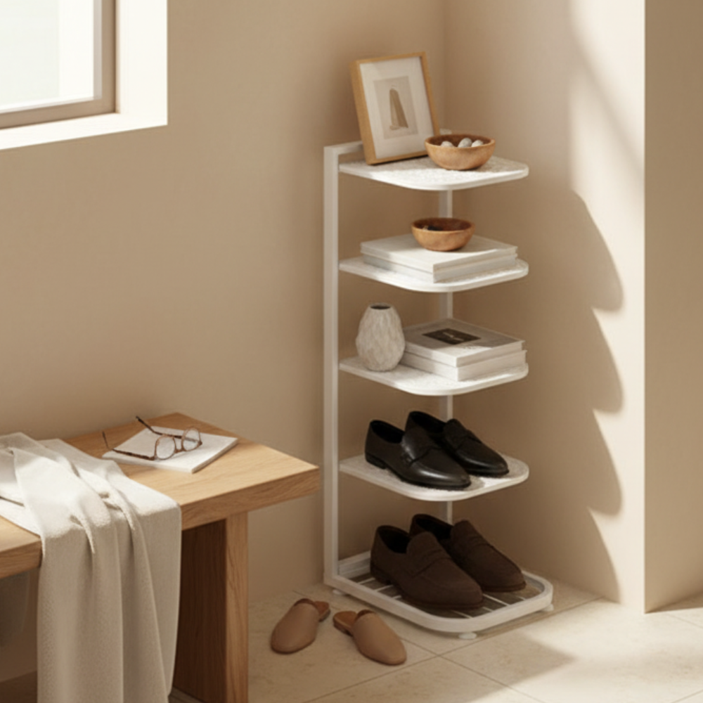 Modern Minimalist | Shoe Rack with Customizable 5-10 Tier Design | Space-Saving Shoe Organizer for Compact Homes 1