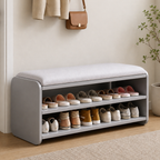 Modern Minimalist | Shoe Storage Bench with Two-Tier Organization | Stylish Entryway Solution for Clutter-Free Living 7