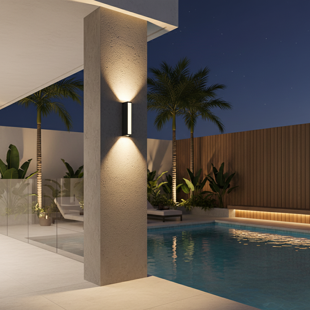 Modern Outdoor Wall Light | Bright LED Sconce with Durable Build | Stylish Illumination for Patios and Gardens 1
